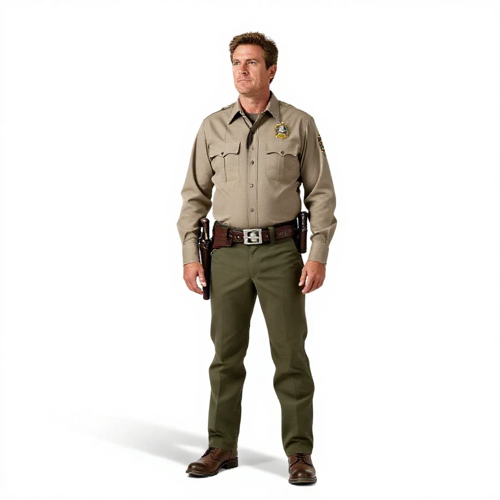 Wild West sheriff isolated on a white background