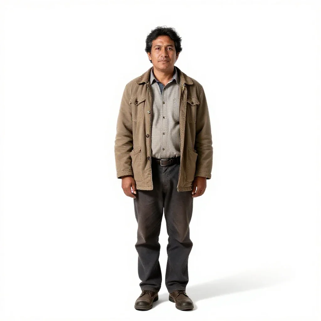 Inca quipu keeper isolated on a white background