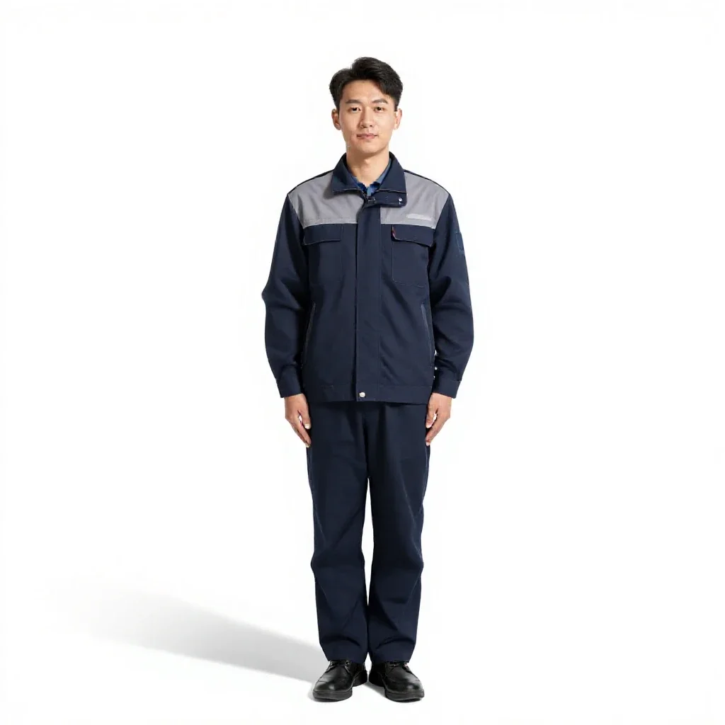 Bus driver in uniform isolated on a white background