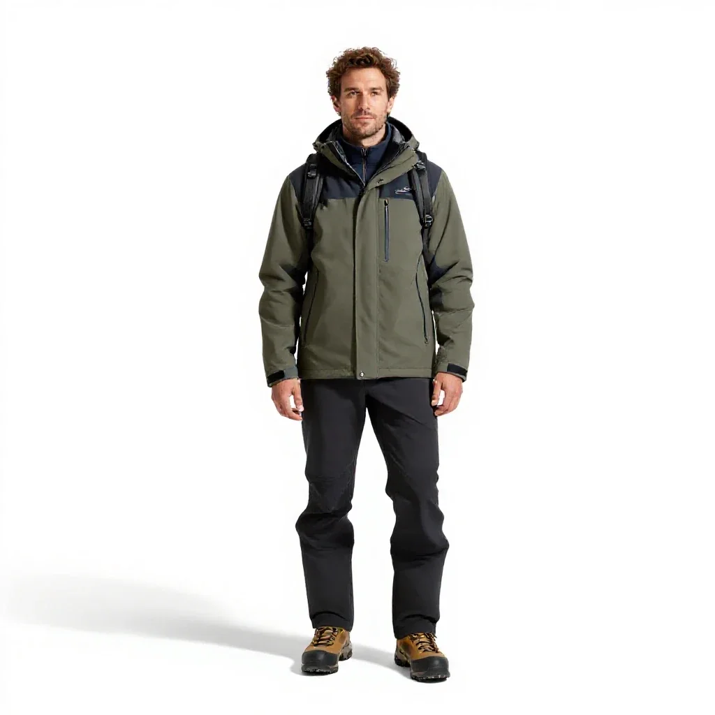 Alpine mountain guide isolated on a white background