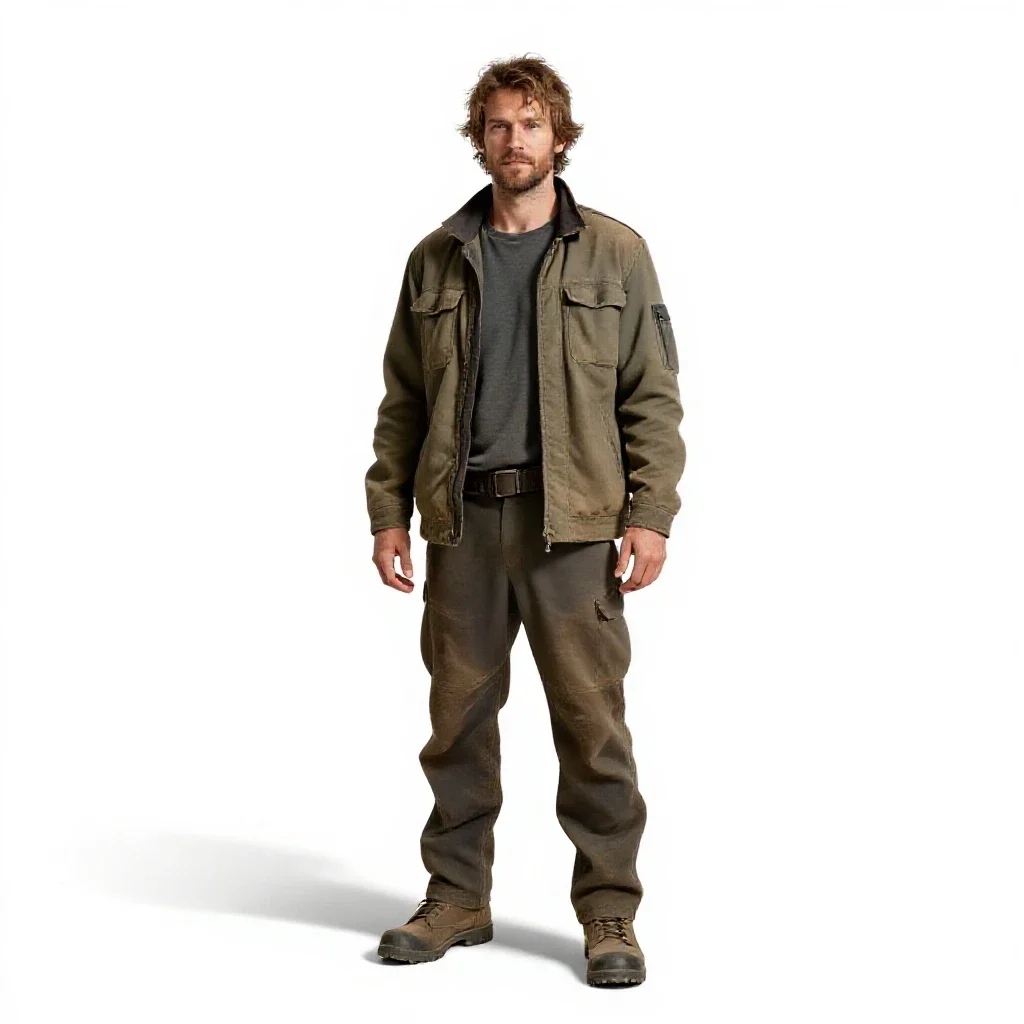 Dust-worn scavenger isolated on a white background