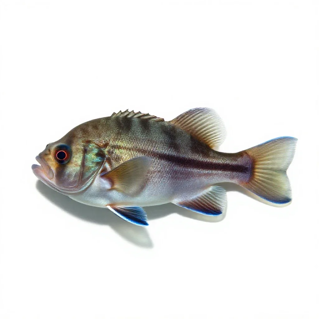 Bio-luminescent deep sea fish isolated on a white background