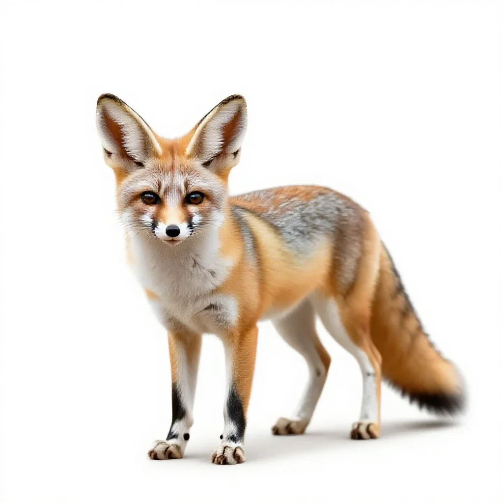 Fennec fox isolated on a white background