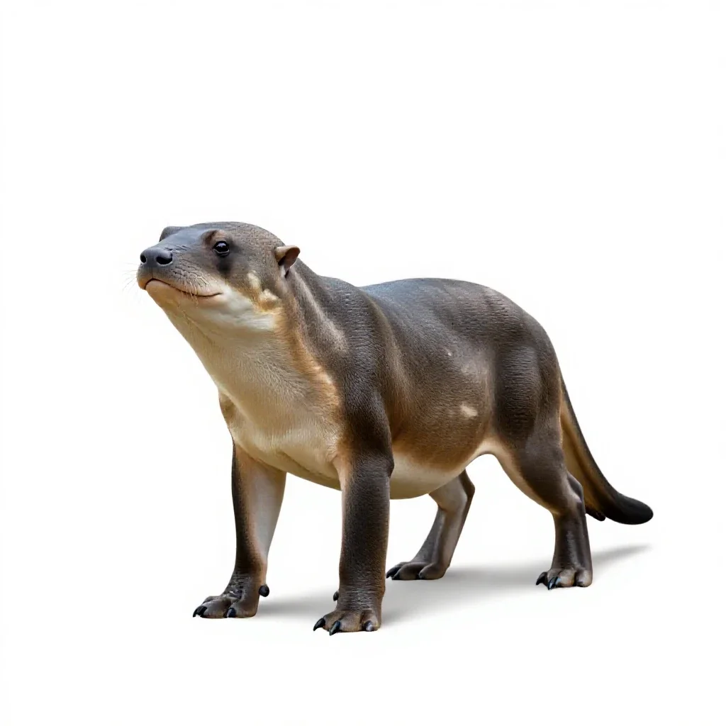 Kelpie rising from water isolated on a white background