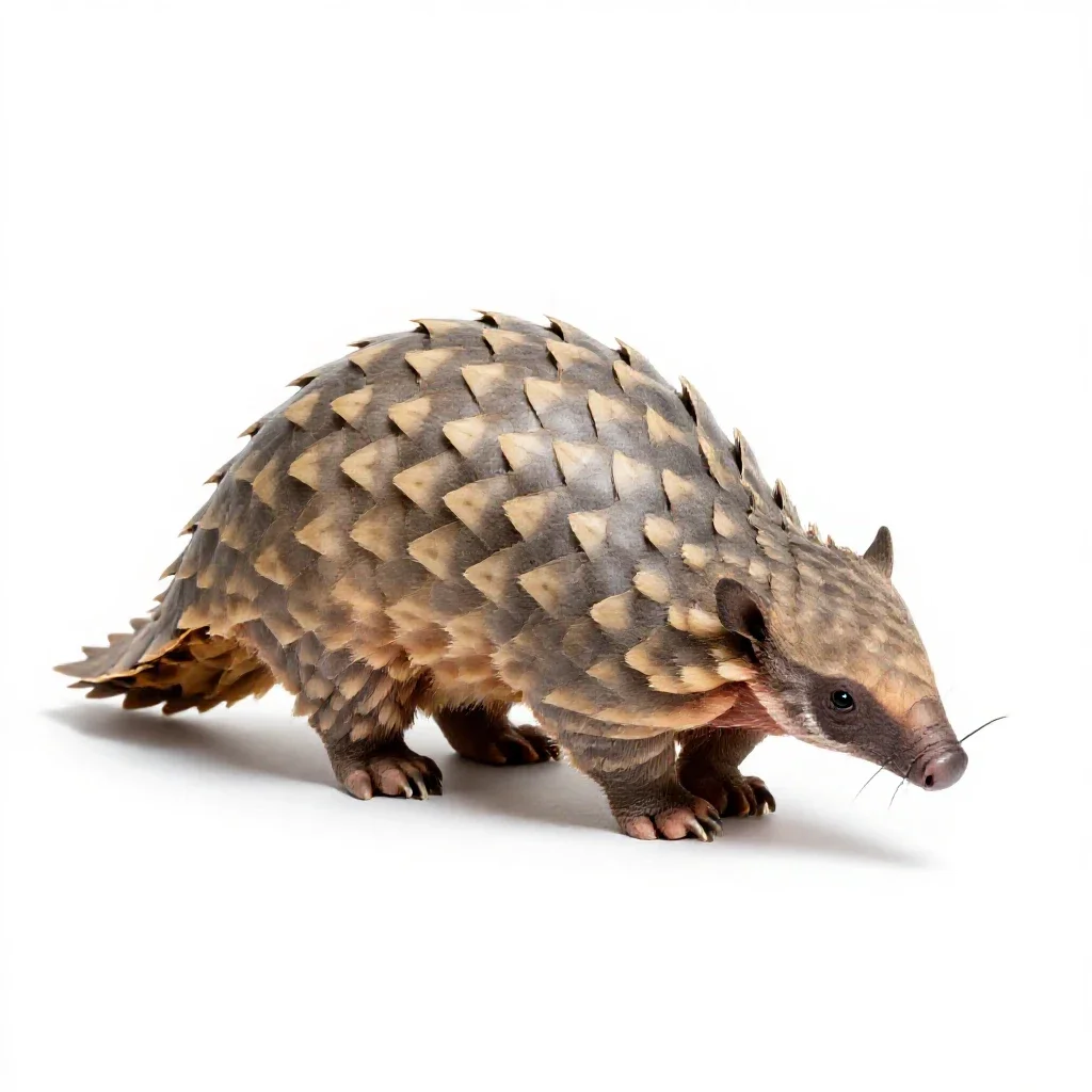 Pangolin isolated on a white background