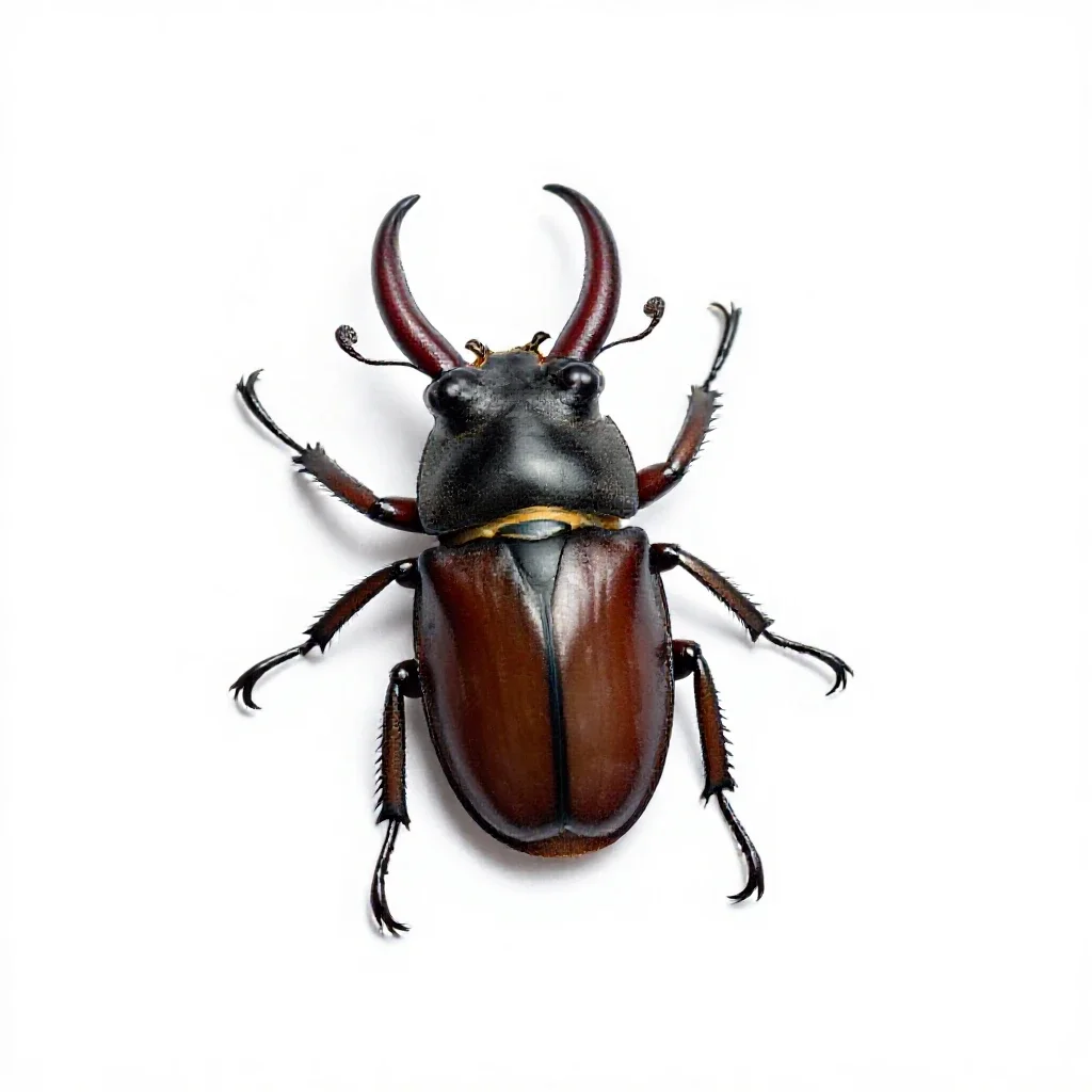 Stag beetle isolated on a white background