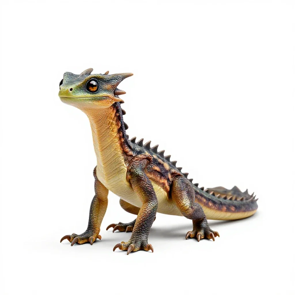 Young wyvern isolated on a white background