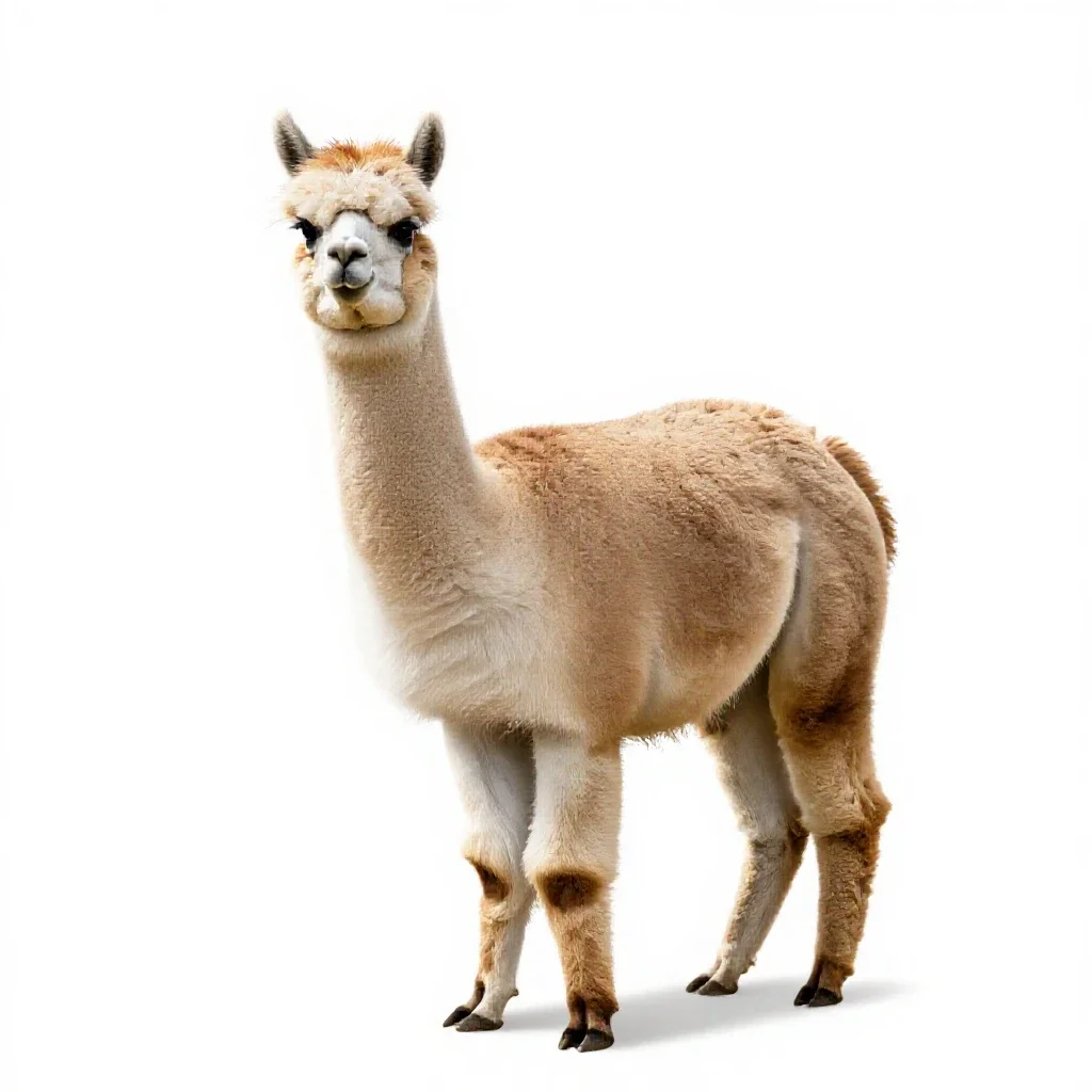 Alpaca isolated on a white background