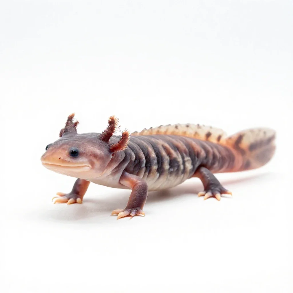 Axolotl isolated on a white background