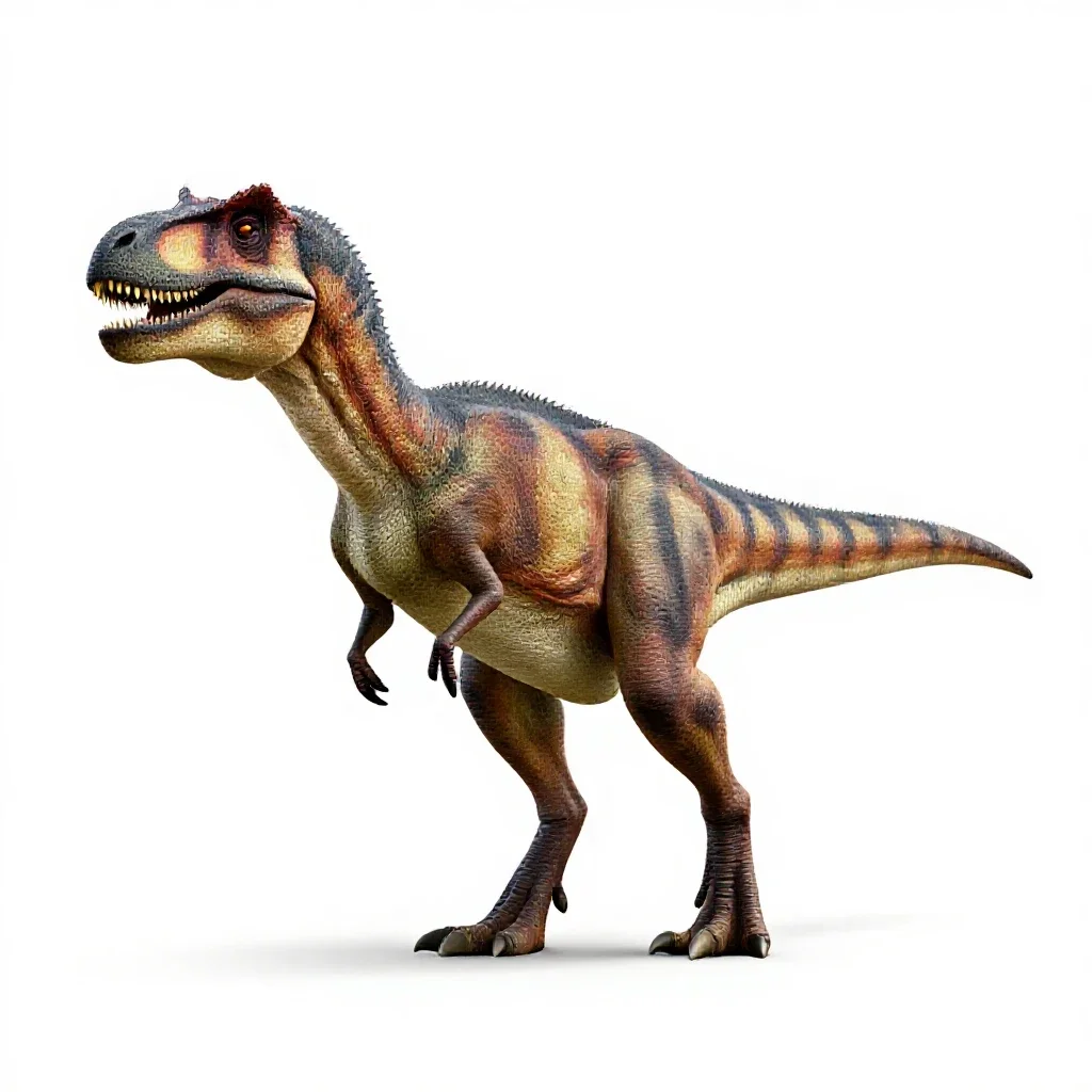 Deinonychus isolated on a white background