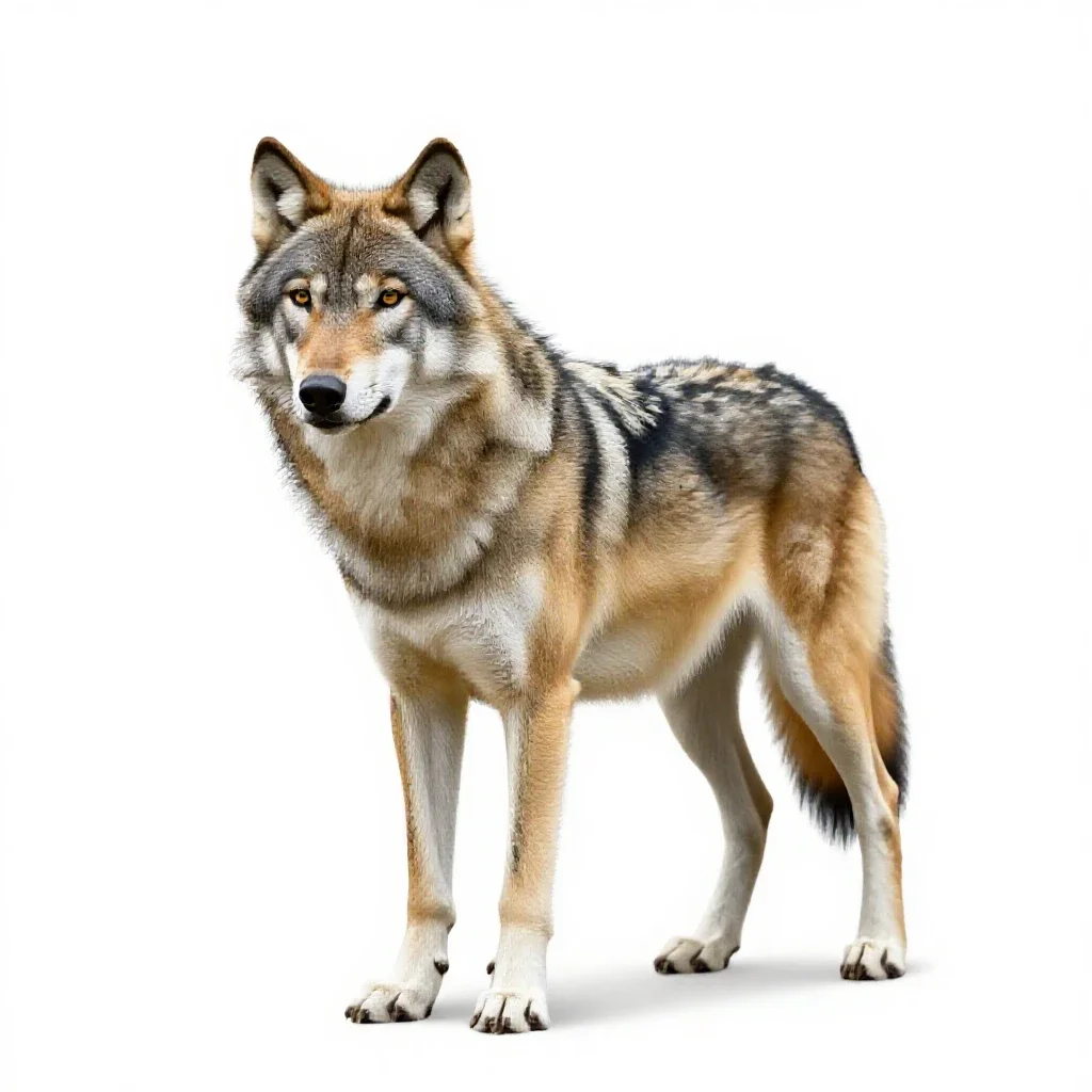 Dire wolf isolated on a white background