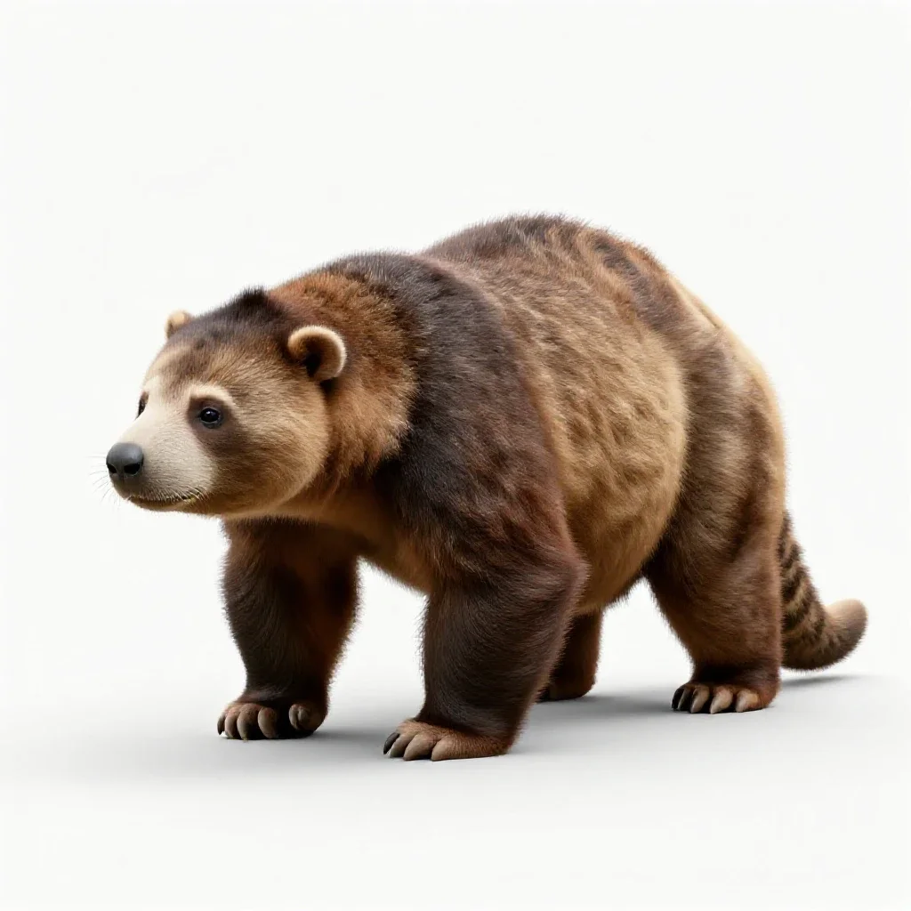 Giant ground sloth isolated on a white background