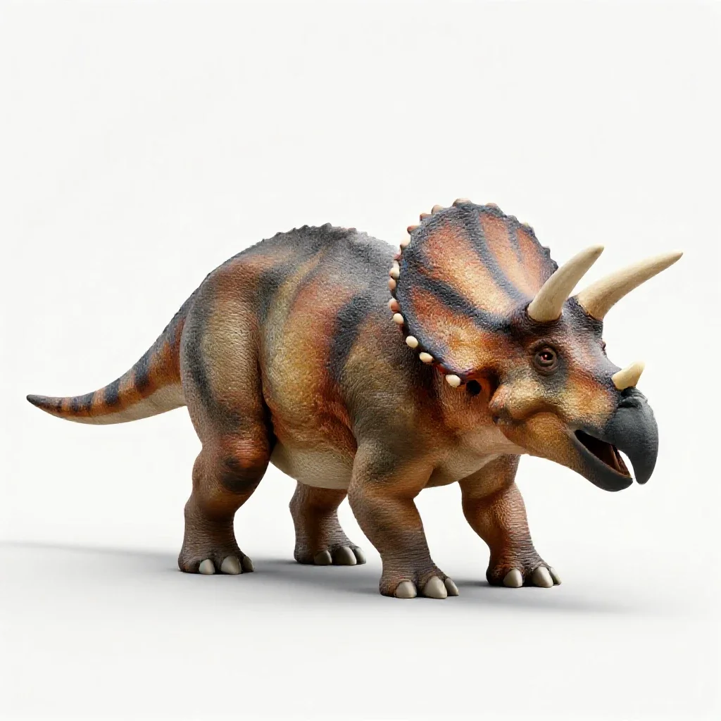 Triceratops isolated on a white background