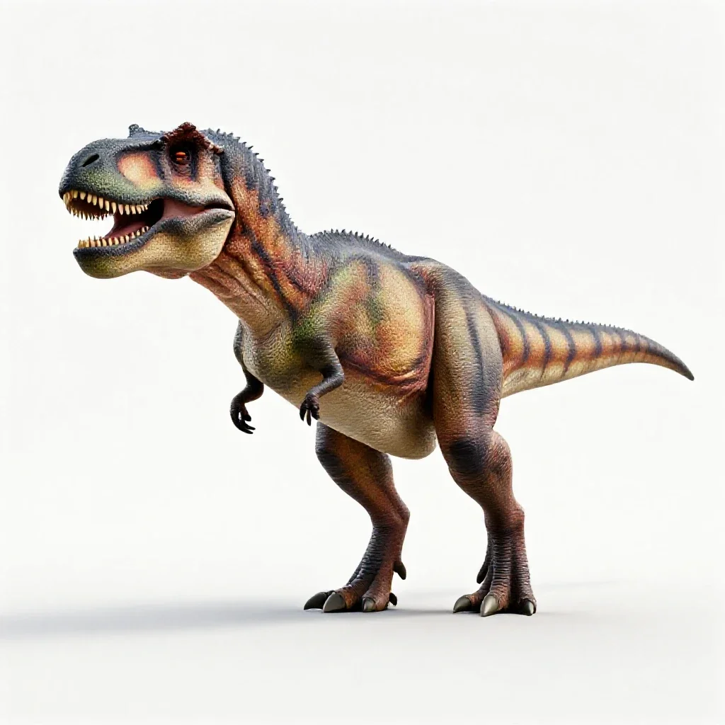 Tyrannosaurus rex isolated on a white background