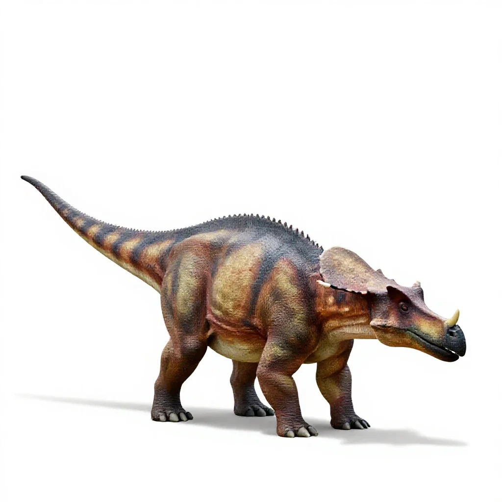 Ankylosaurus with its club tail isolated on a white background