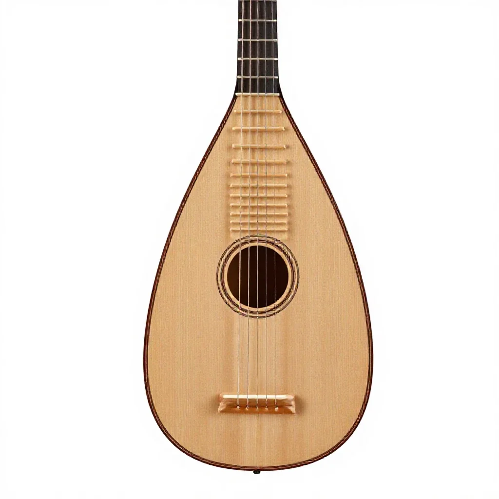 Bard's lute isolated on a white background