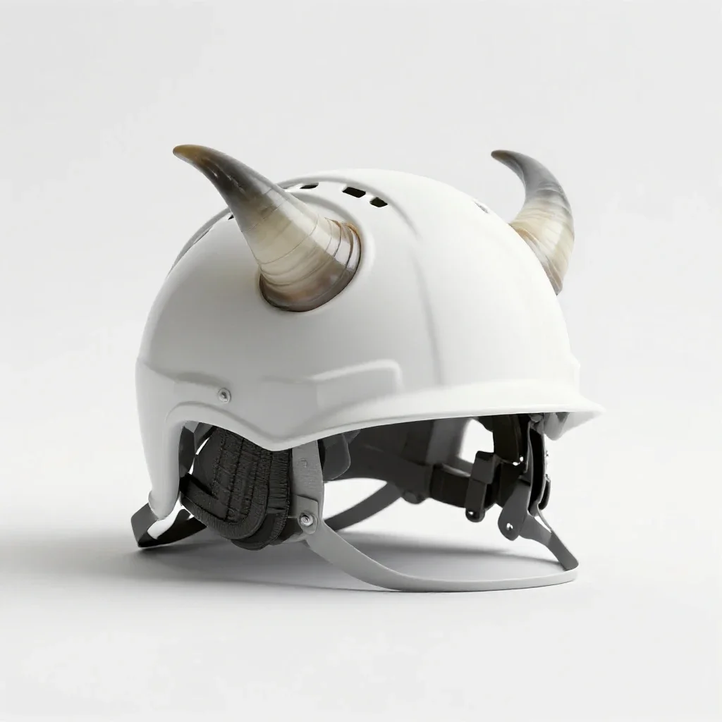 Horned helm isolated on a white background