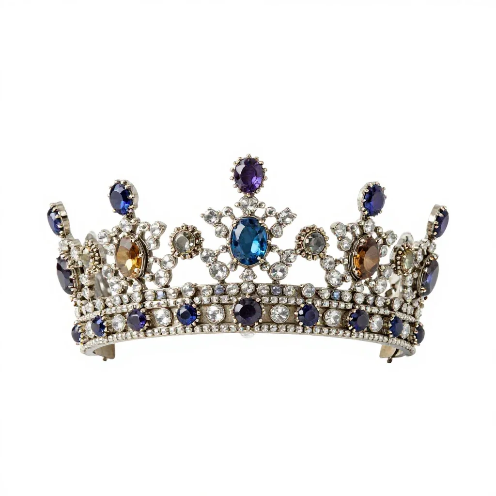 Jewelled crown isolated on a white background