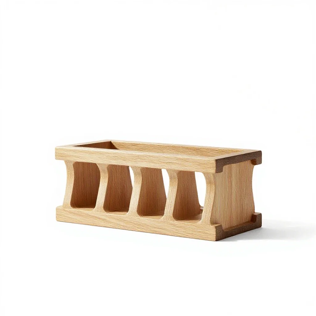 Potion bottle rack isolated on a white background