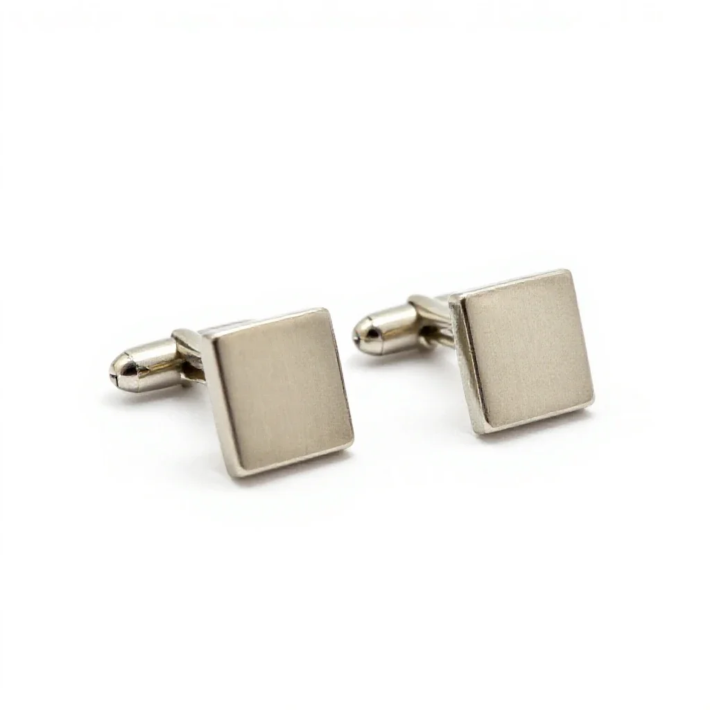 Pair of cufflinks isolated on a white background