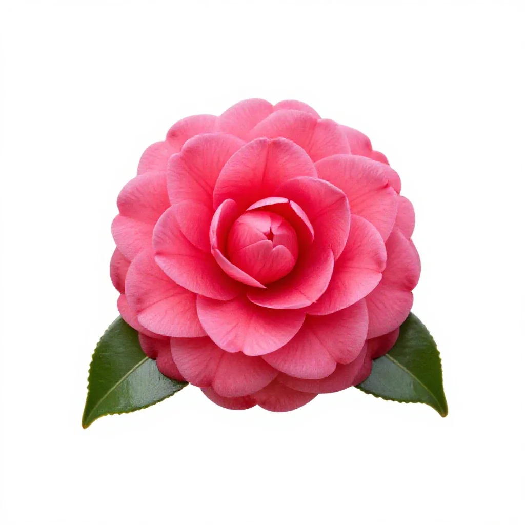 Camellia bloom isolated on a white background