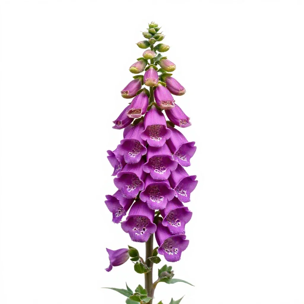 Foxglove spire isolated on a white background