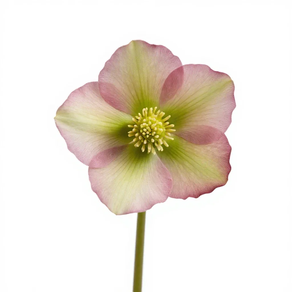 Hellebore nodding isolated on a white background