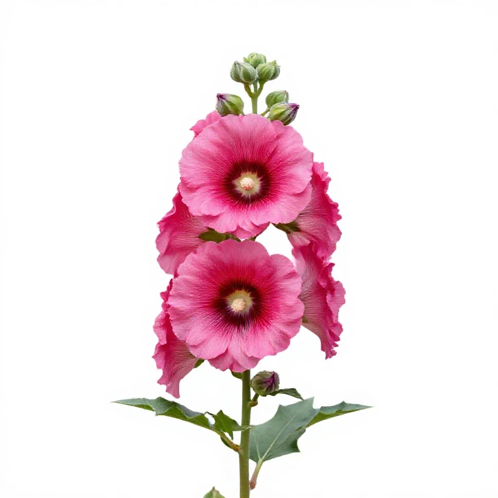Hollyhock isolated on a white background