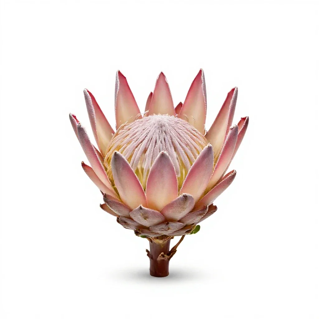 King protea isolated on a white background