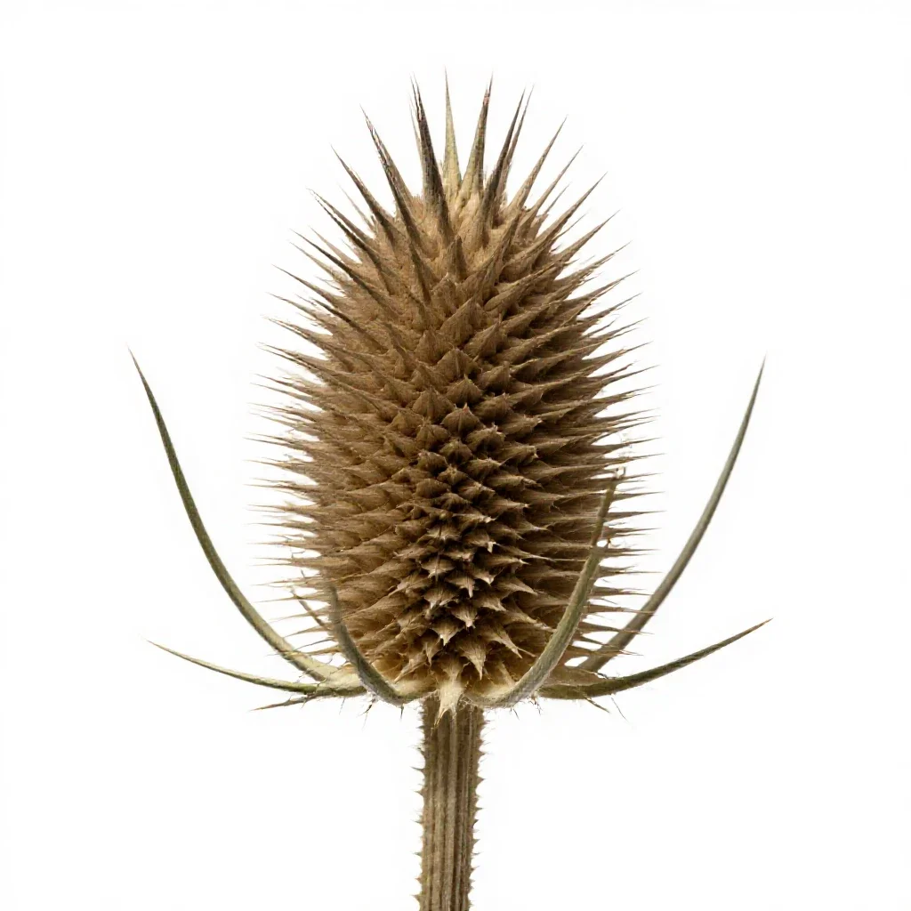 Thistle head isolated on a white background