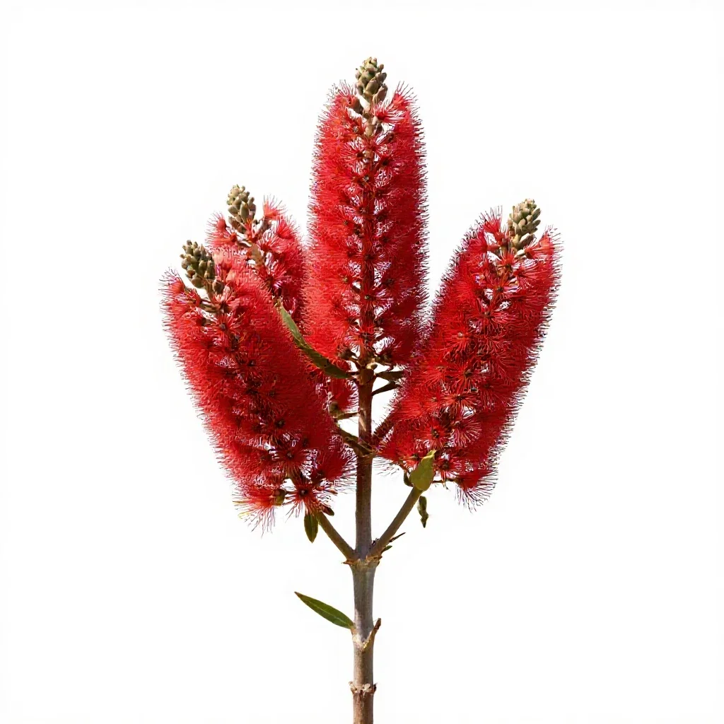 Waratah isolated on a white background