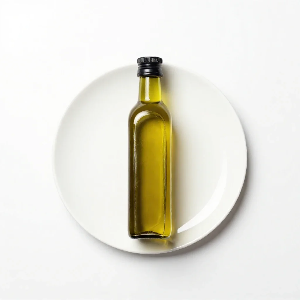 Bottle of olive oil isolated on a white background