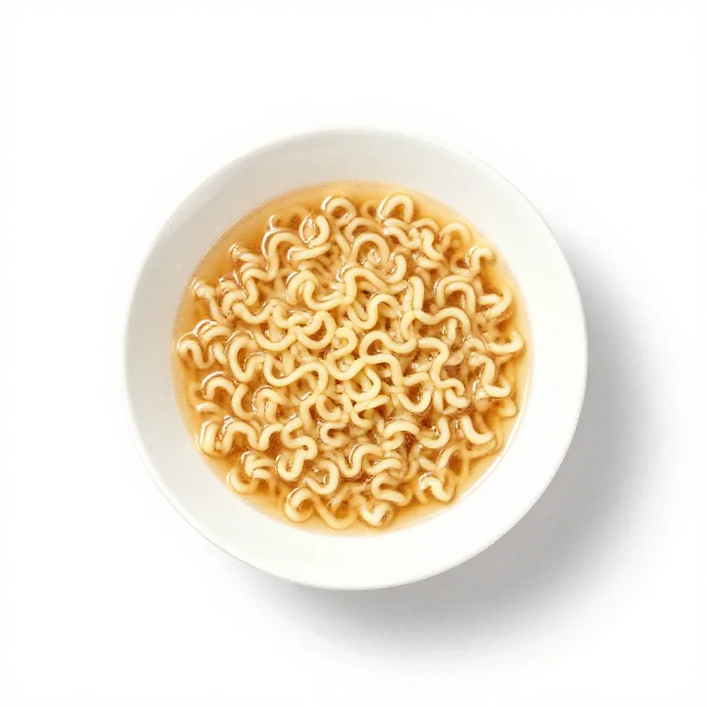 Bowl of ramen isolated on a white background