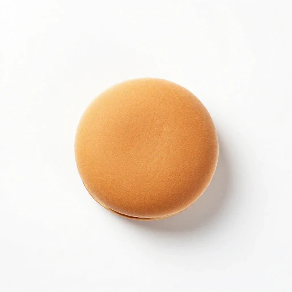 Burger with a brioche bun isolated on a white background