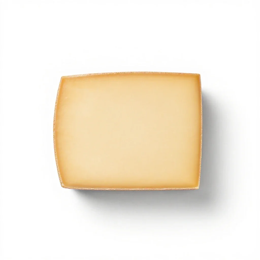 Cheese wheel wedge isolated on a white background