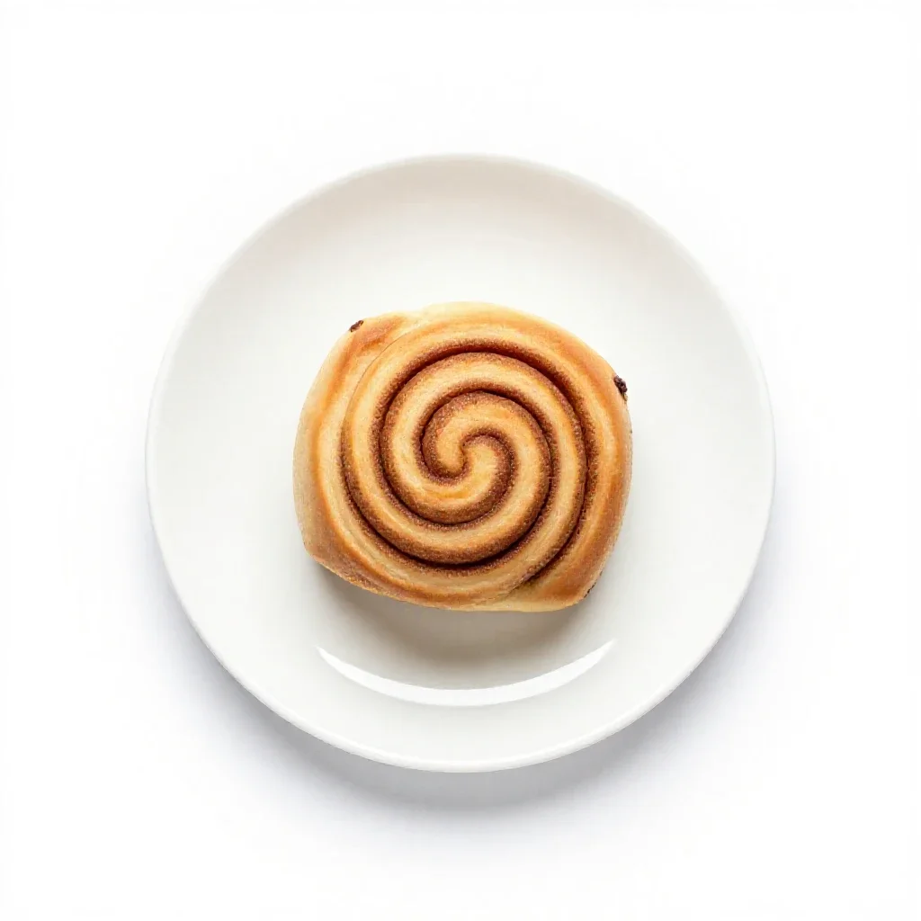 Cinnamon roll isolated on a white background