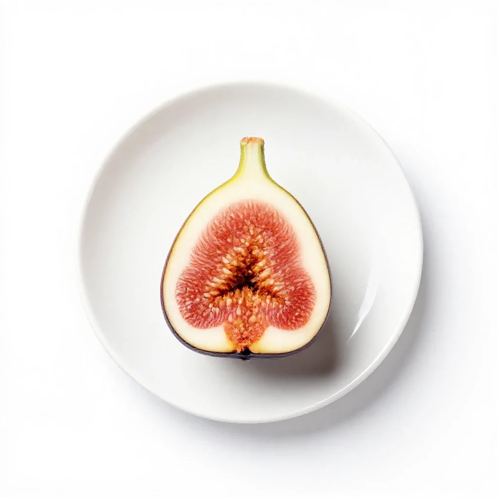 Fig cut open isolated on a white background