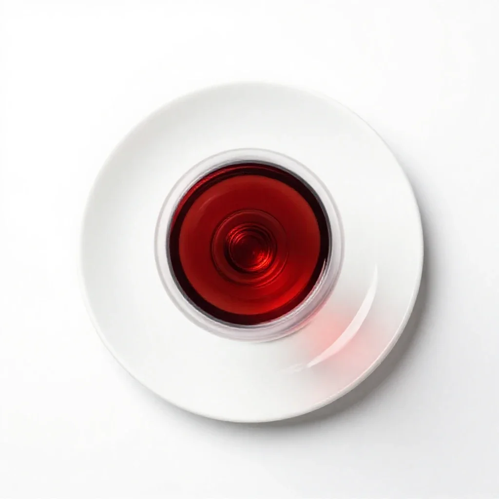 Glass of red wine isolated on a white background