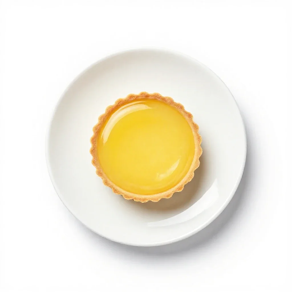Lemon tart isolated on a white background