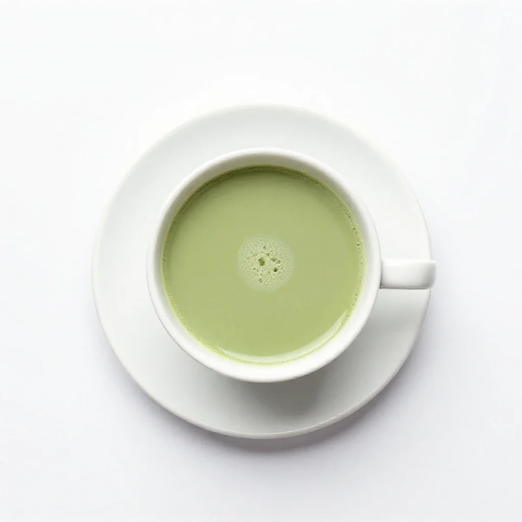 Matcha latte isolated on a white background