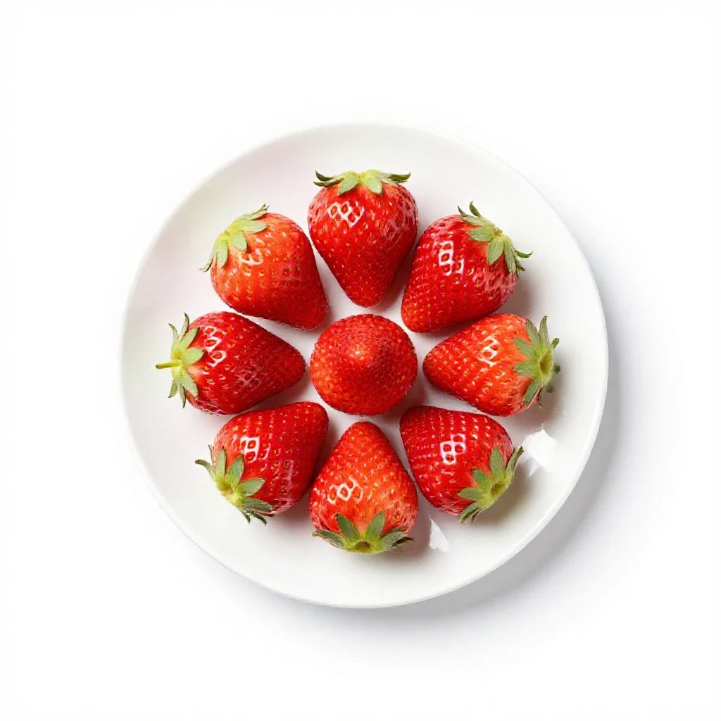 Punnet of strawberries isolated on a white background