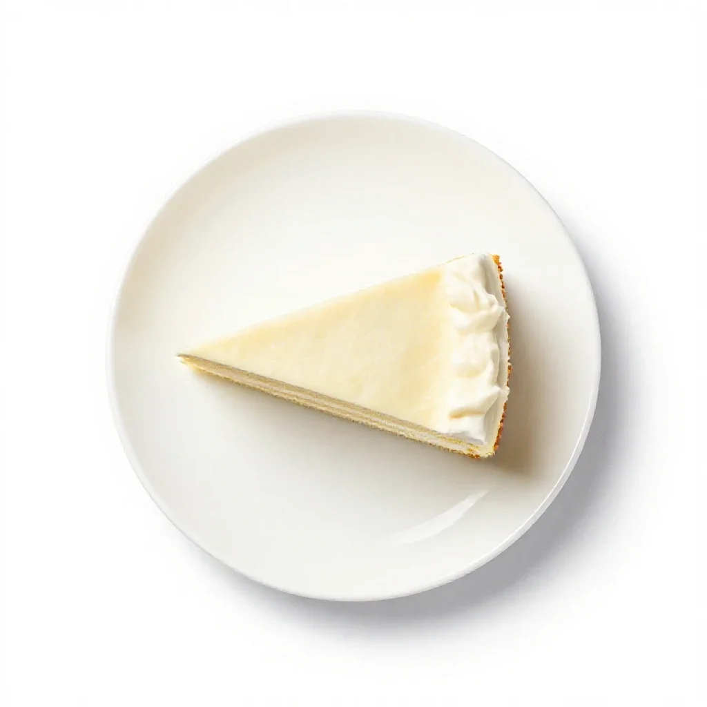 Slice of layer cake isolated on a white background