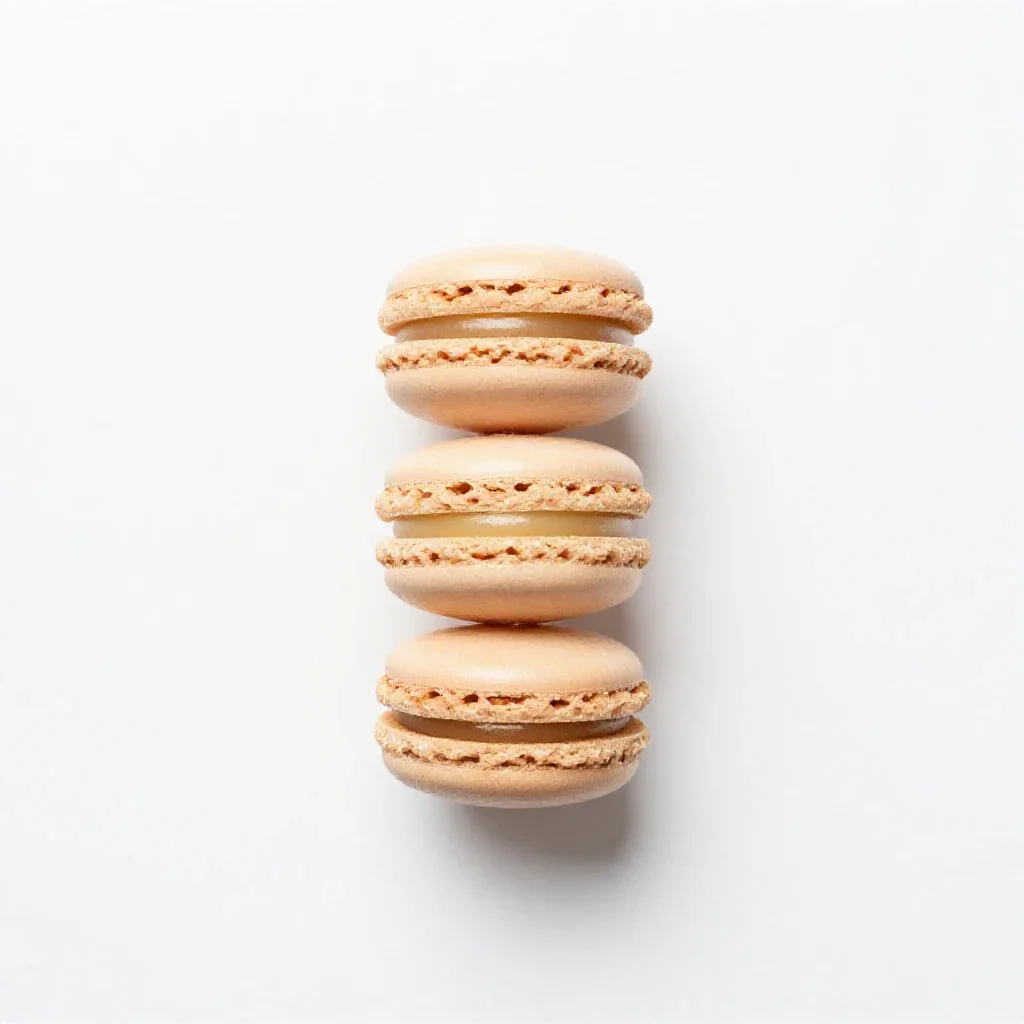 Stack of macarons isolated on a white background