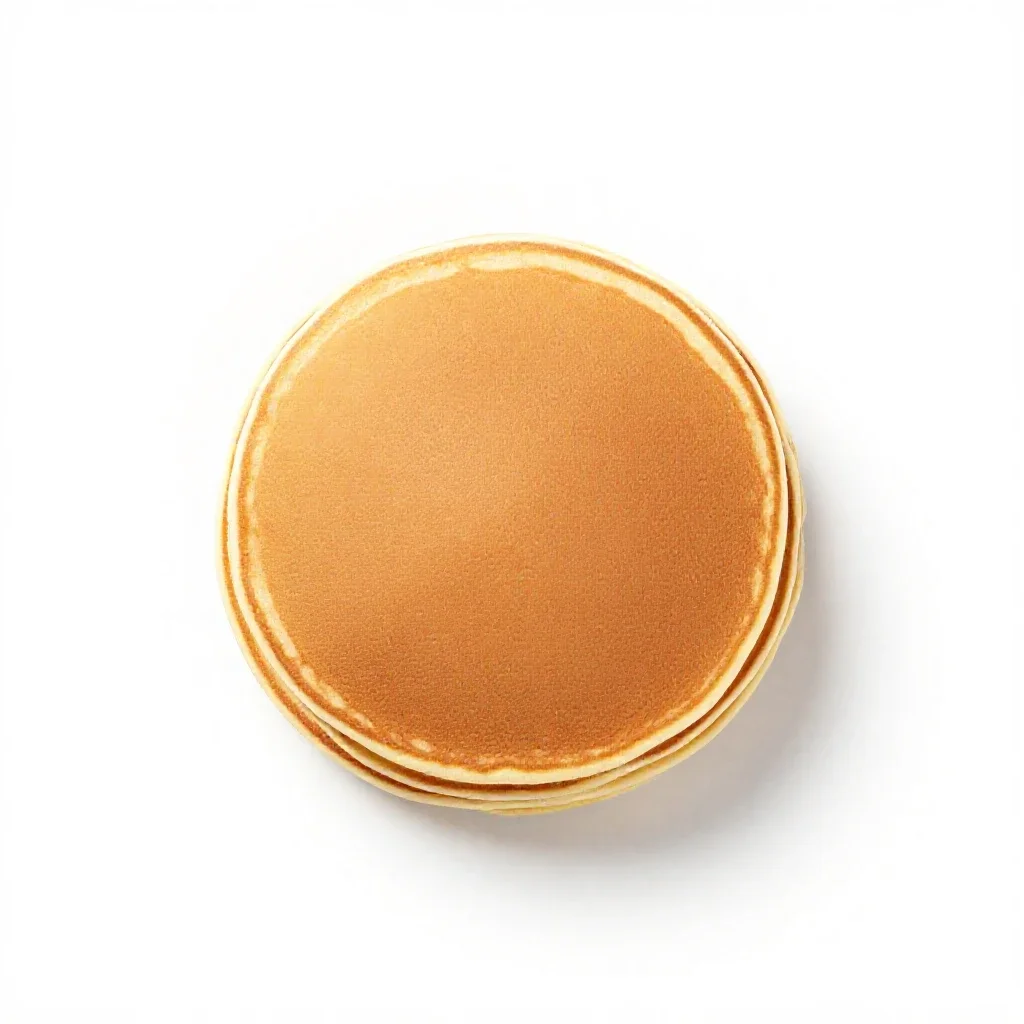 Stack of pancakes isolated on a white background