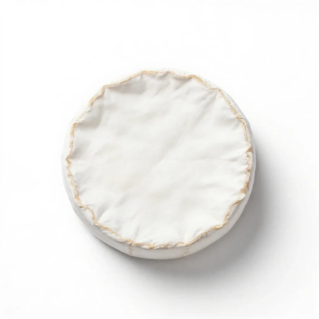 Wheel of brie isolated on a white background