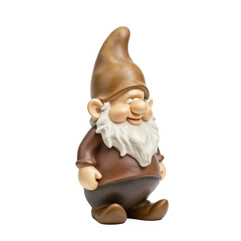 Garden gnome isolated on a white background
