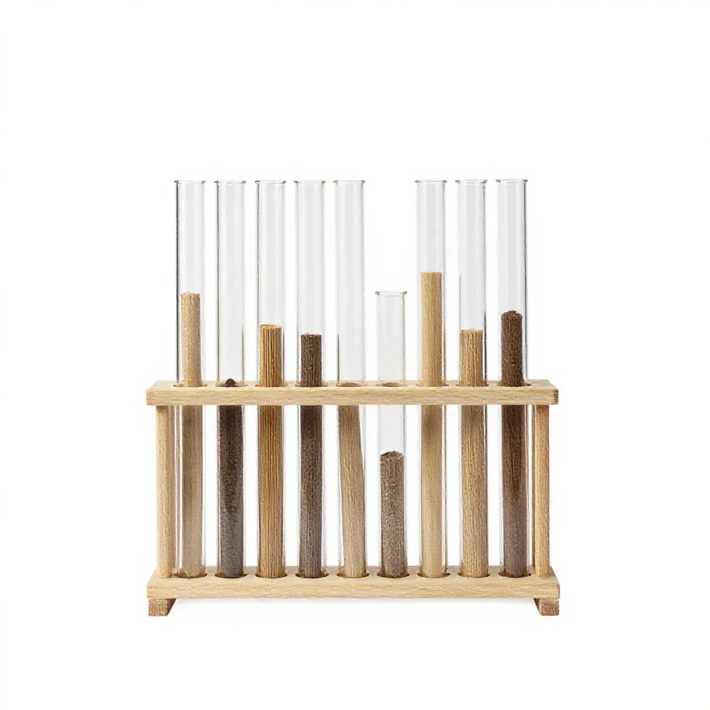 Propagation station with glass tubes isolated on a white background