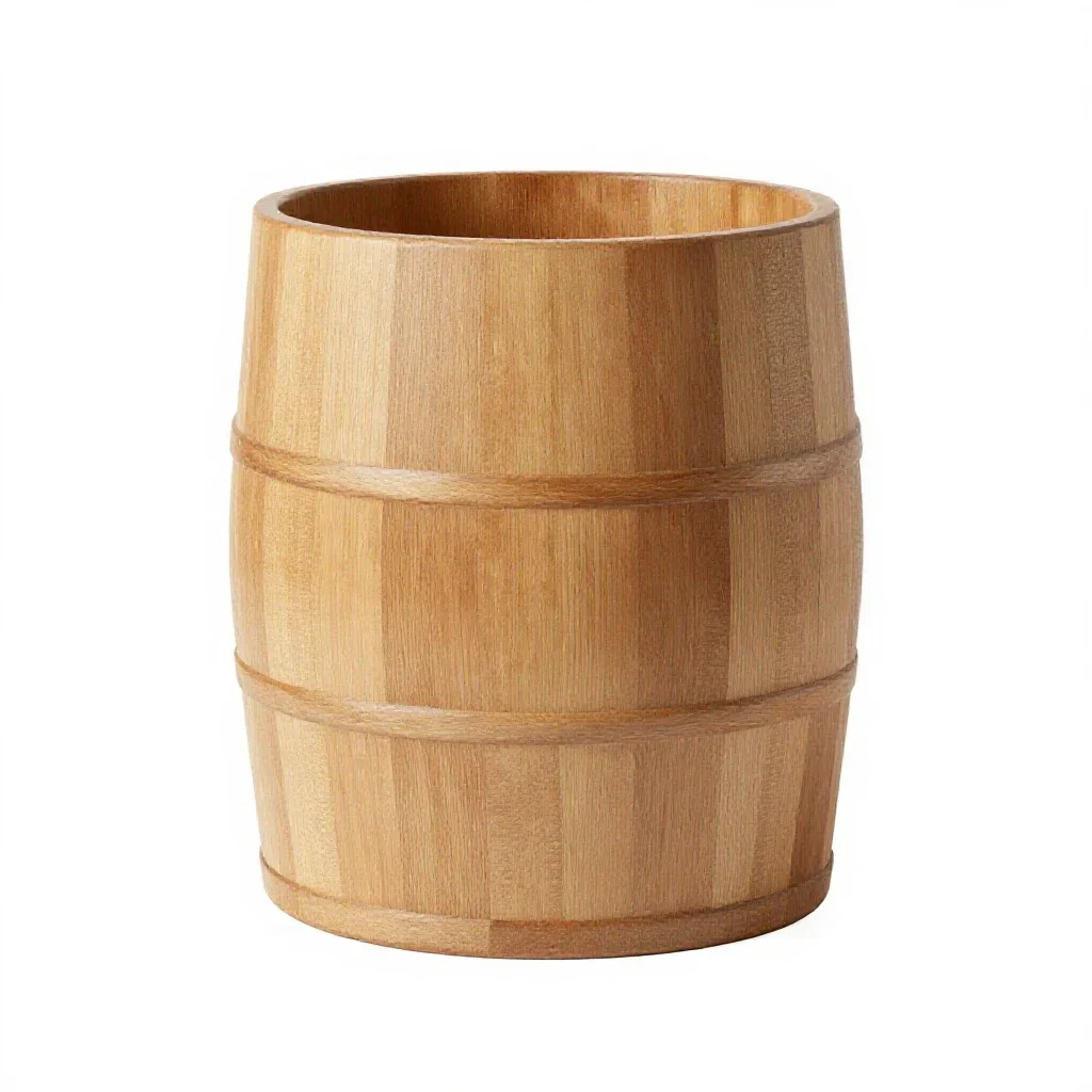 Rain barrel isolated on a white background