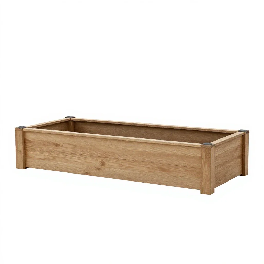 Raised garden bed isolated on a white background
