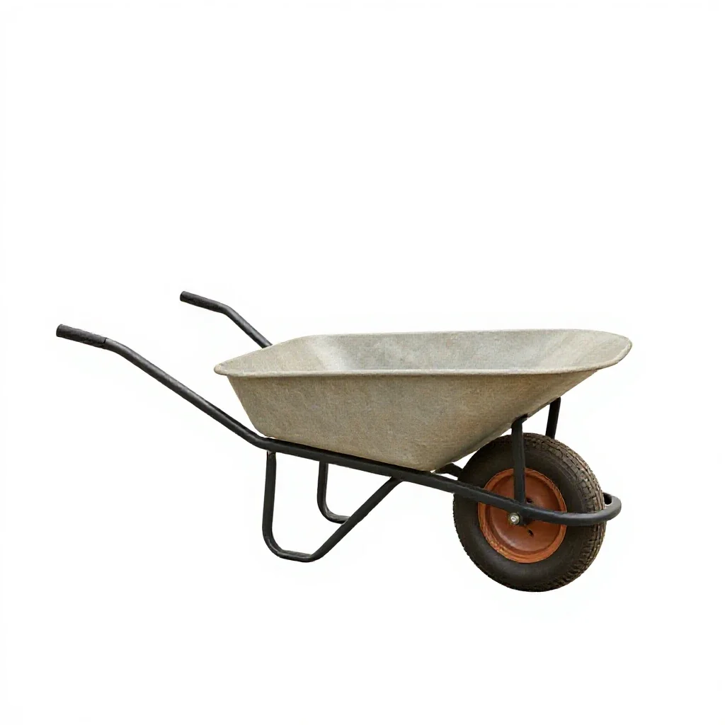 Wheelbarrow isolated on a white background